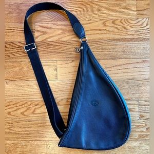 Longchamp Black Leather Crossbody Bag